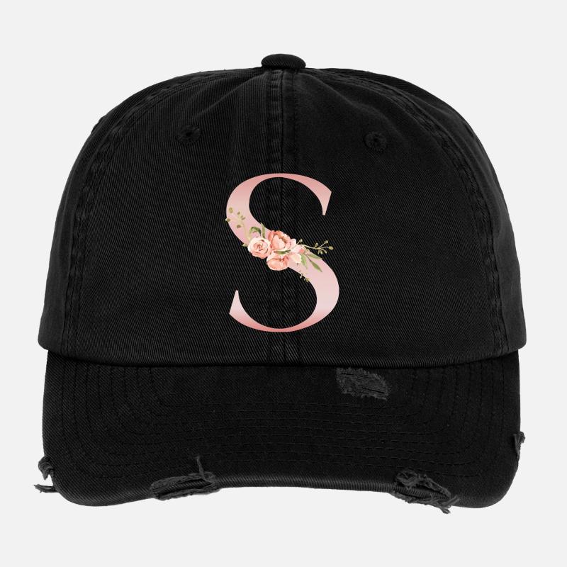 S Pastel Floral on Garment Flexfit Vintage Destroyed Cap