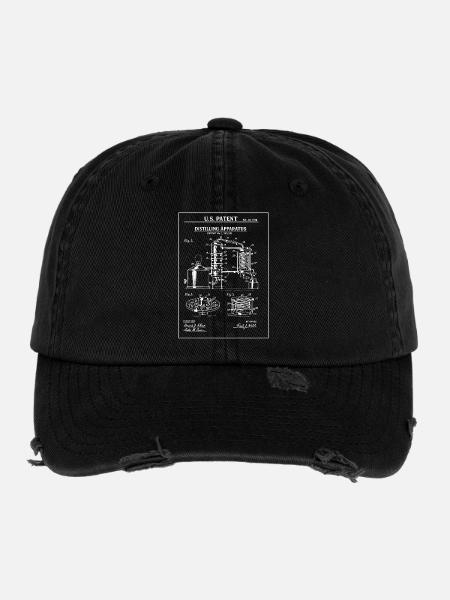 Vintage de Blueprint de Distillation Breveté - Casquette vintage effet usé Flexfit - noir