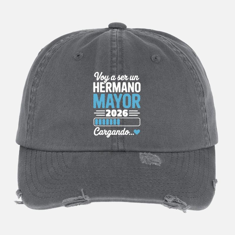 I'm going to be a big brother in 2026 Flexfit Vintage Destroyed Cap