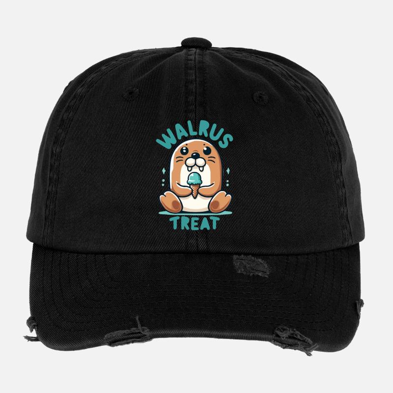 Walrus Treat Eiscreme Flexfit Vintage Destroyed Cap