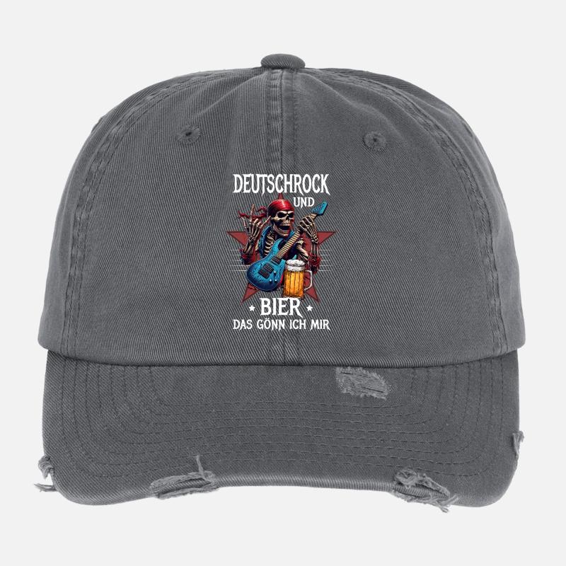 Deutschrock und Bier das gönn ich mir Flexfit Vintage Destroyed Cap