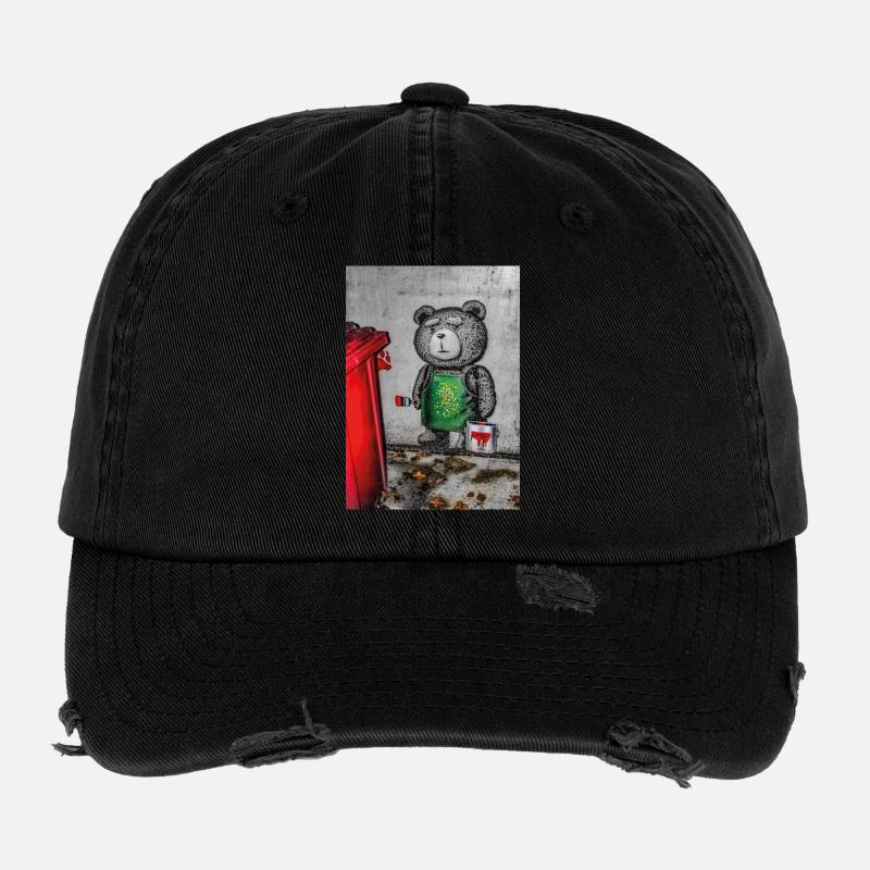 Teddybär Flexfit Vintage Destroyed Cap