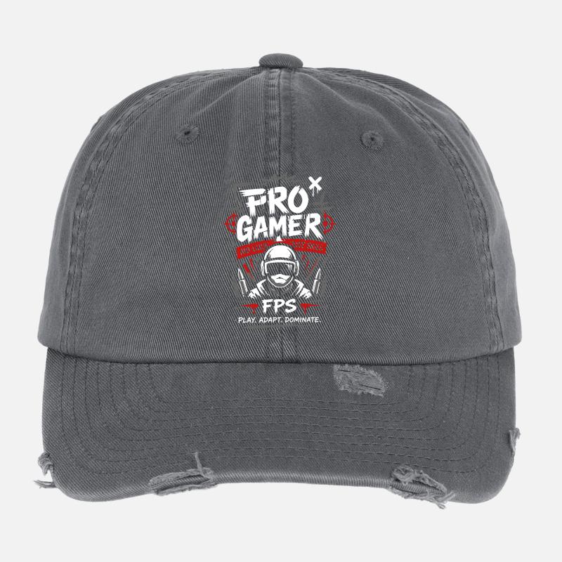 Pro Gamer One Shot Design Casquette vintage effet usé Flexfit