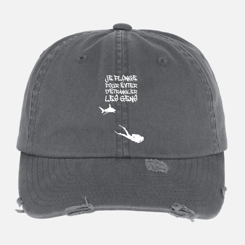 Je plonge pour éviter d'étrangler Casquette vintage effet usé Flexfit
