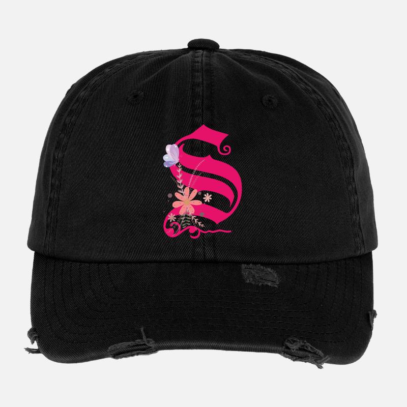 Buchstabe S Flexfit Vintage Destroyed Cap