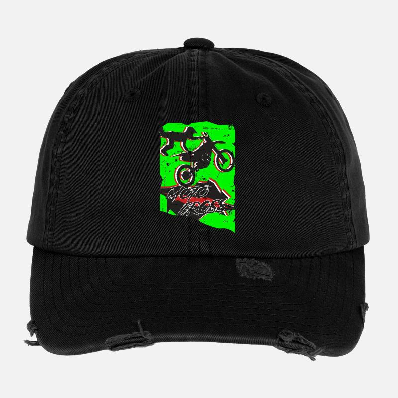 Motocross Stunt Flexfit Vintage Destroyed Cap