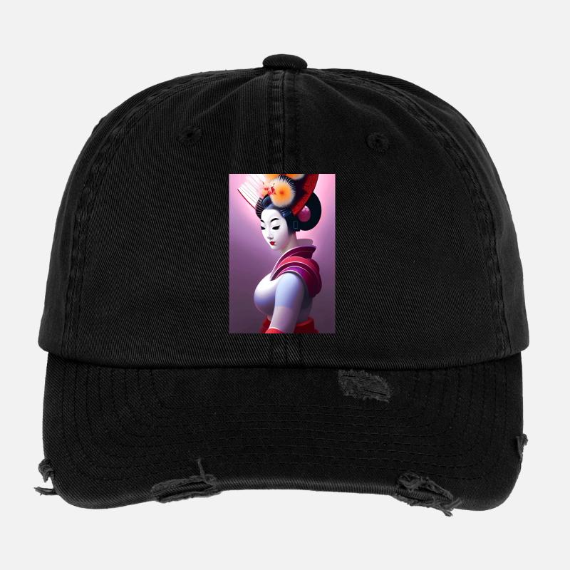 Geisha 9 Casquette vintage effet usé Flexfit