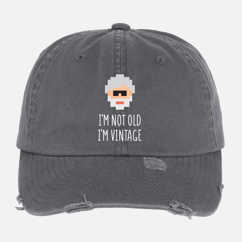 Ich bin nicht alt Ich bin Vintage Flexfit Vintage Destroyed Cap