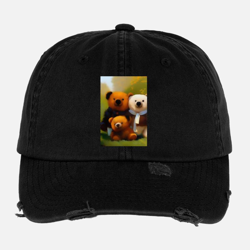 Teddy bear Flexfit Vintage Destroyed Cap