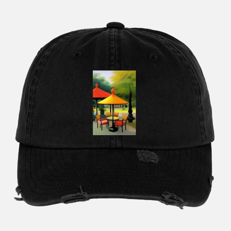 Asiatisches Cafe im Freien Flexfit Vintage Destroyed Cap