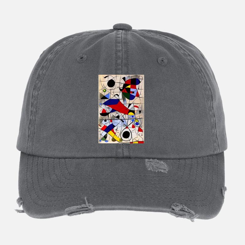 Art abstrait Casquette vintage effet usé Flexfit
