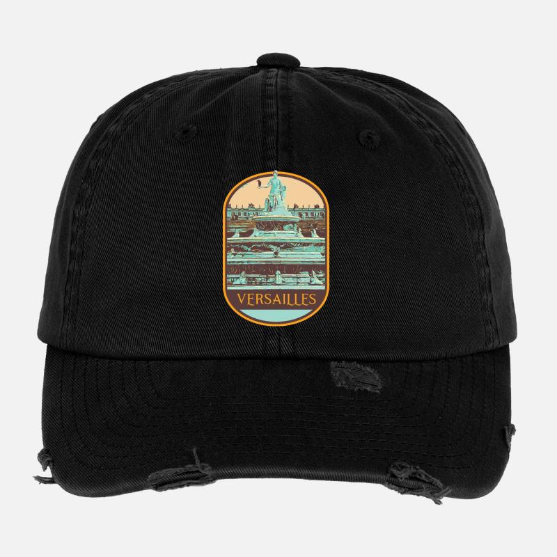 Fountain Garden Palace Versailles, Royal Elegance Flexfit Vintage Destroyed Cap