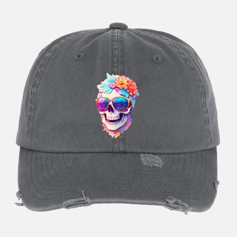 Skull Flexfit Vintage Destroyed Cap