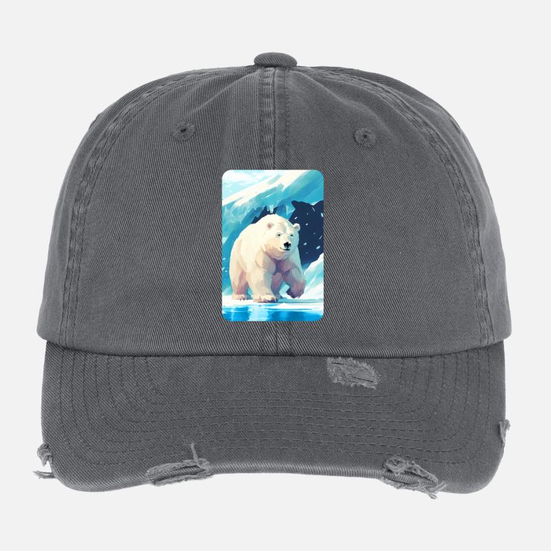 Polarbär im ewigen Eis Flexfit Vintage Destroyed Cap
