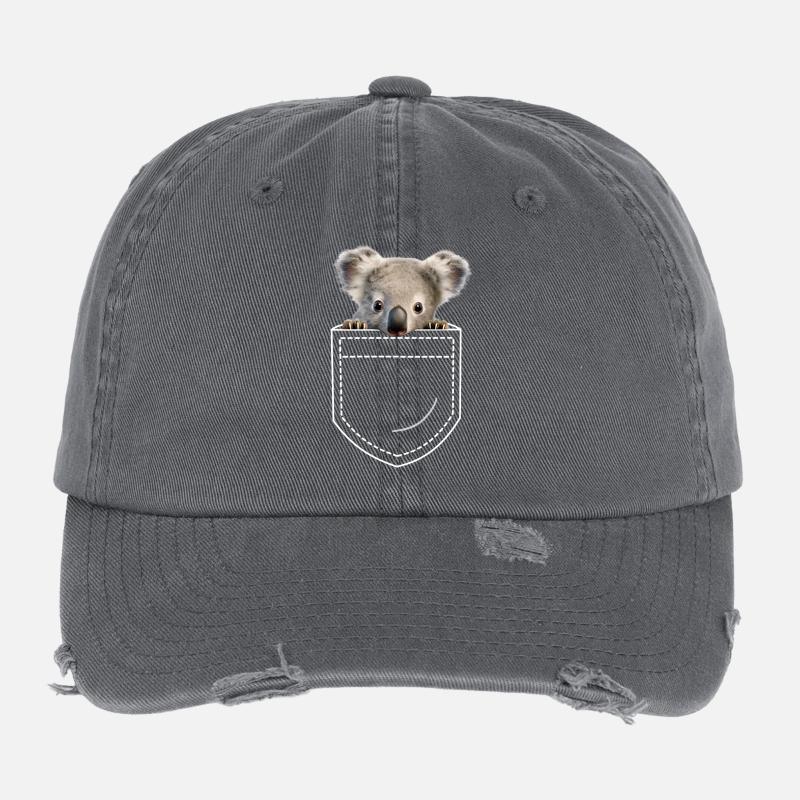 Koala Koala Ours Casquette vintage effet usé Flexfit