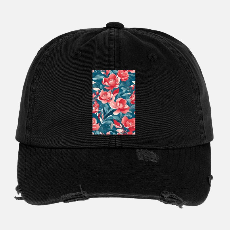 Wunderschöne Blumen Flexfit Vintage Destroyed Cap
