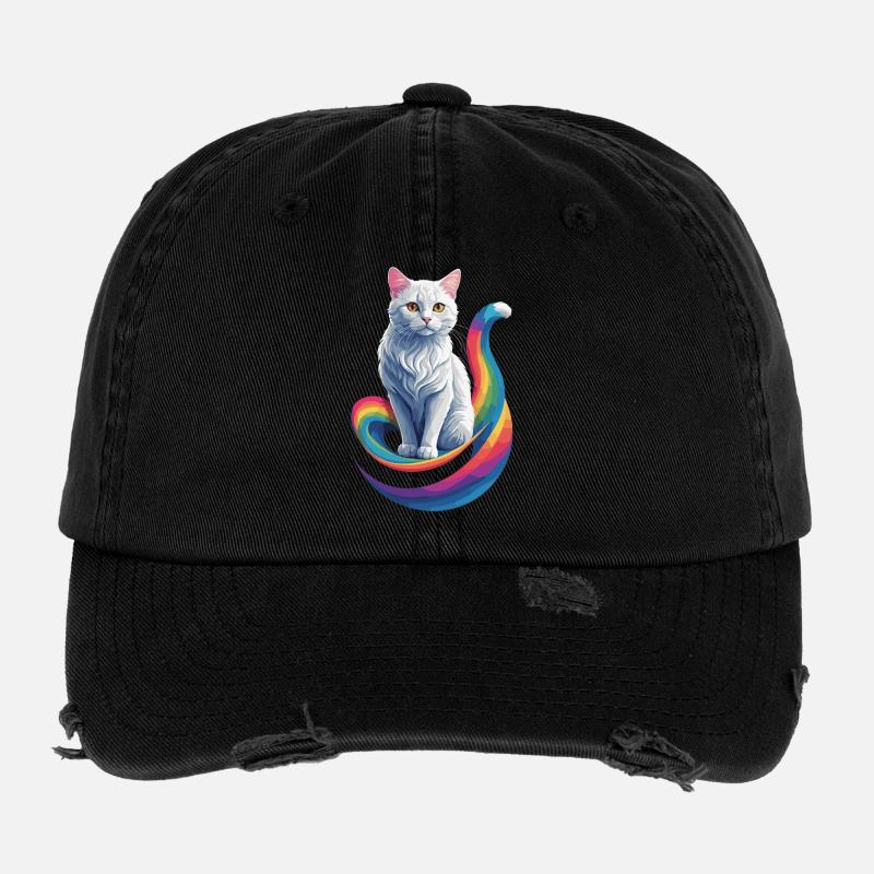 Chat mignon Casquette vintage effet usé Flexfit