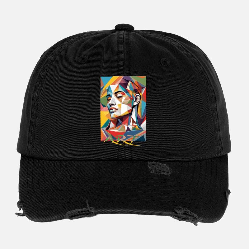 Art du visage moderne Casquette vintage effet usé Flexfit
