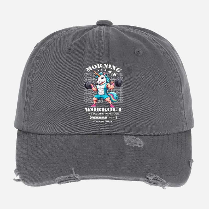 Einhorn Morning Workout Flexfit Vintage Destroyed Cap
