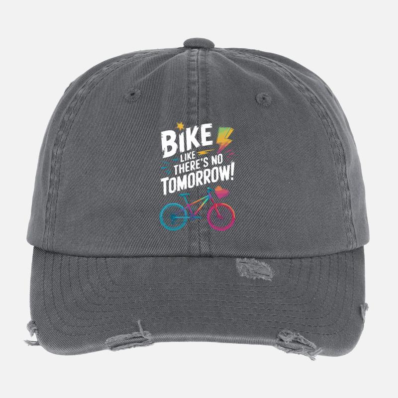 Conception de citation de motivation de vélo Casquette vintage effet usé Flexfit