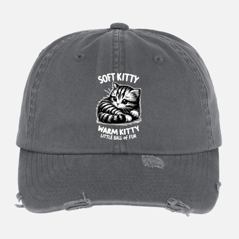 Soft Kitty (dunkel) Flexfit Vintage Destroyed Cap