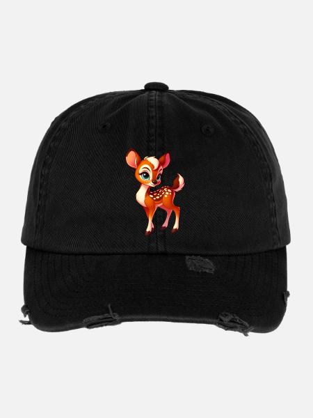 Fawn - Flexfit Vintage Destroyed Cap - black - Front