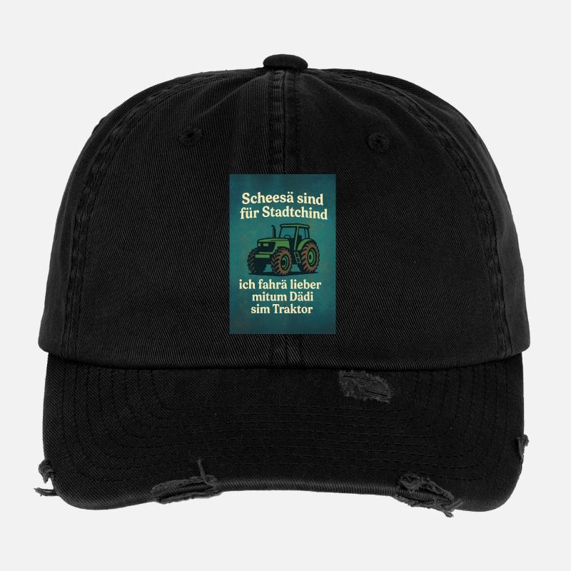 Traktor vum Dädi Flexfit Vintage Destroyed Cap