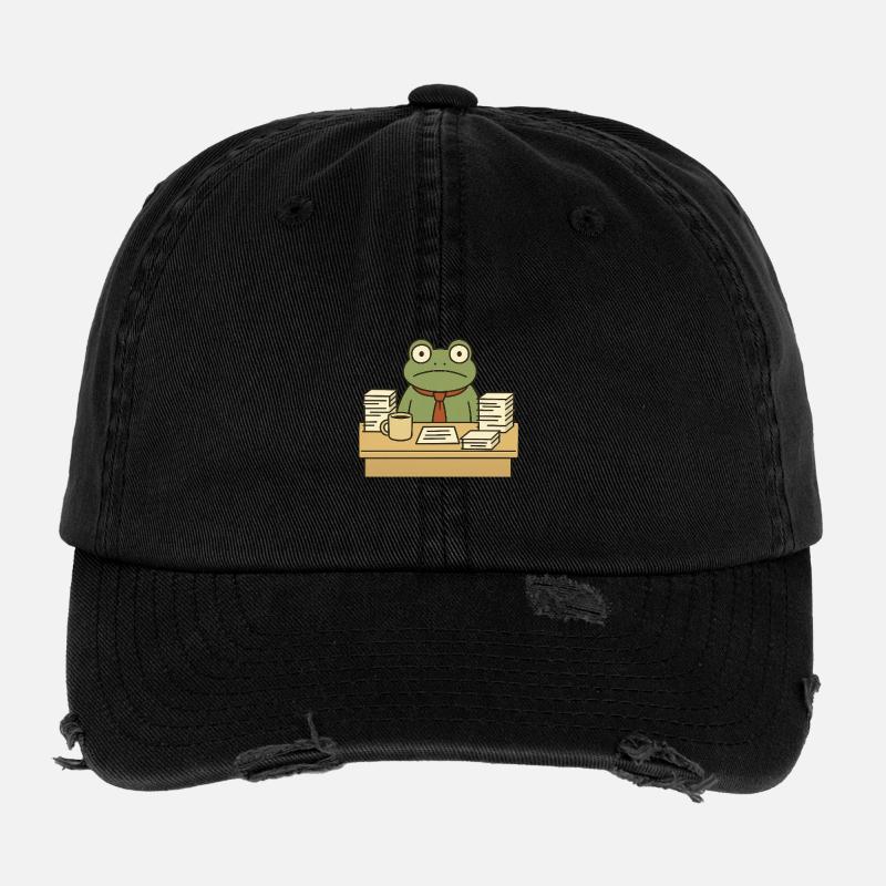 Business-Frosch Flexfit Vintage Destroyed Cap