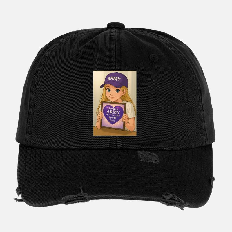 K-Pop-Fans der Armee Flexfit Vintage Destroyed Cap