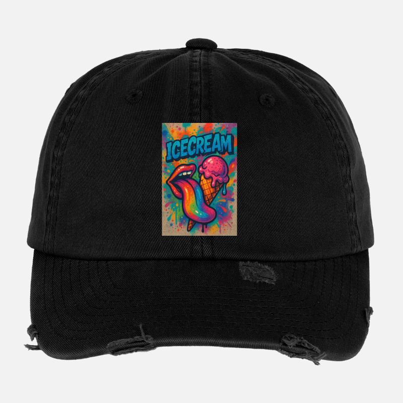 ICECREAM Flexfit Vintage Destroyed Cap