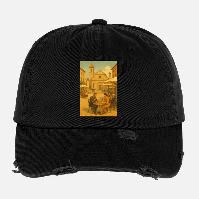 Kaffeezauber auf Plätzen Flexfit Vintage Destroyed Cap
