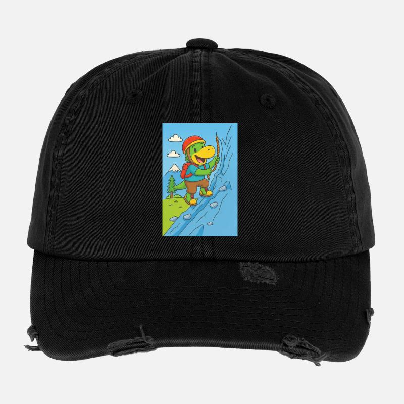 Petites montées de dinosaures - Casquette vintage effet usé Flexfit - noir