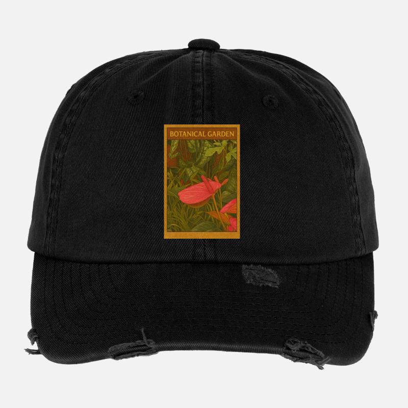 Illustration d’insecte de jardin botanique Casquette vintage effet usé Flexfit