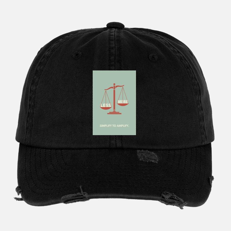 Moins, c’est plus - Conception d’affiche d’équilibre Casquette vintage effet usé Flexfit