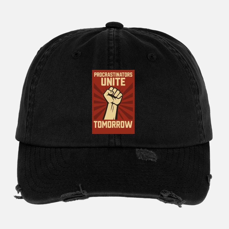 Procrastinators Unite, Tomorrow Flexfit Vintage Destroyed Cap