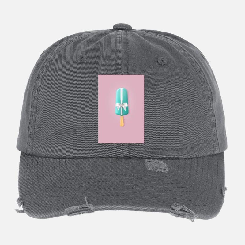 Ruban cadeau Popsicle pastel Casquette vintage effet usé Flexfit