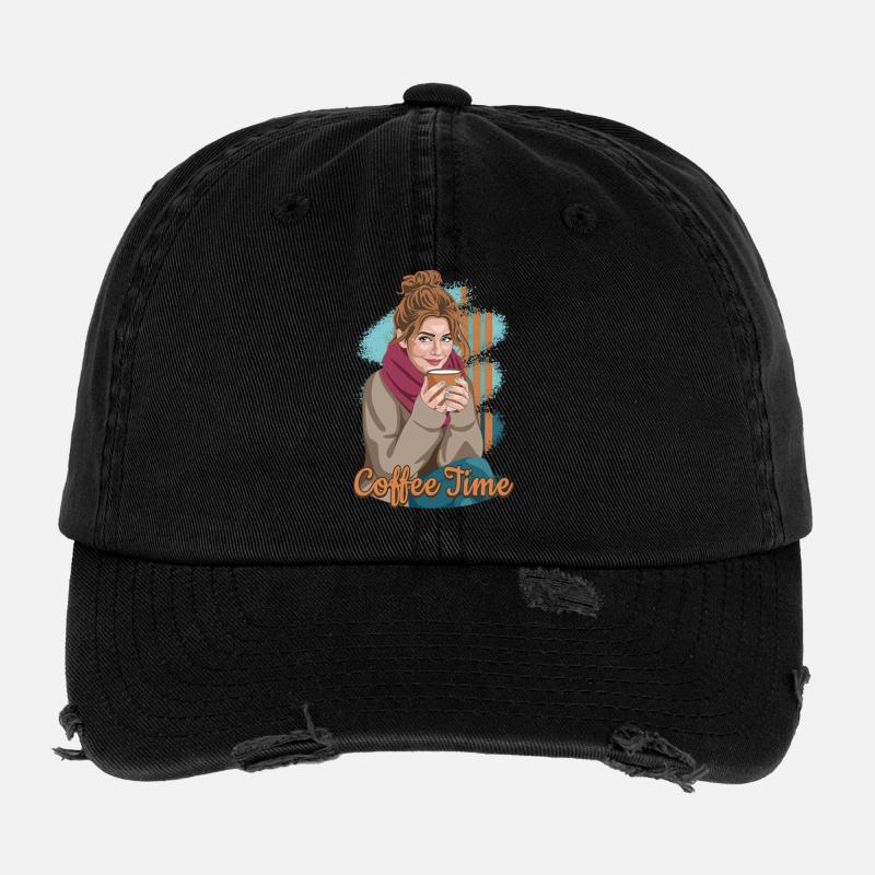 Zeit für den Kaffee Flexfit Vintage Destroyed Cap