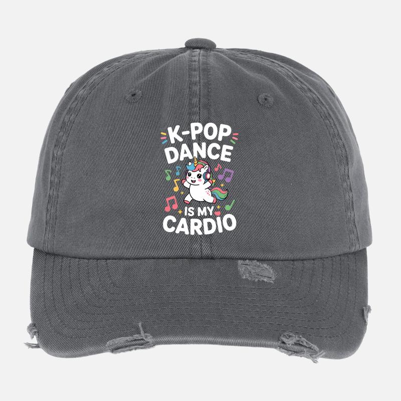 K-Pop Tanz Lustig Korea Flexfit Vintage Destroyed Cap