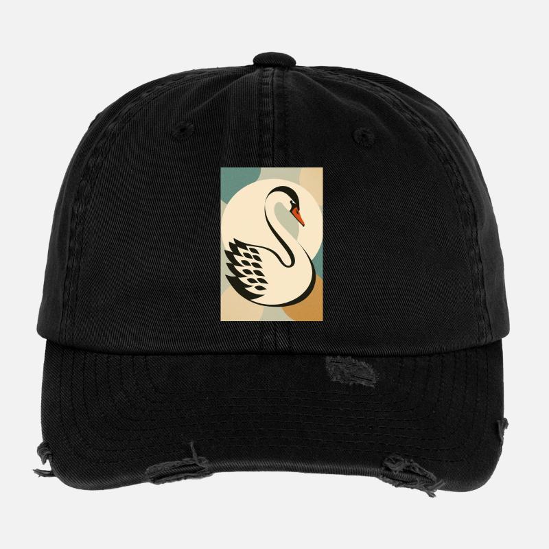 cygne Casquette vintage effet usé Flexfit