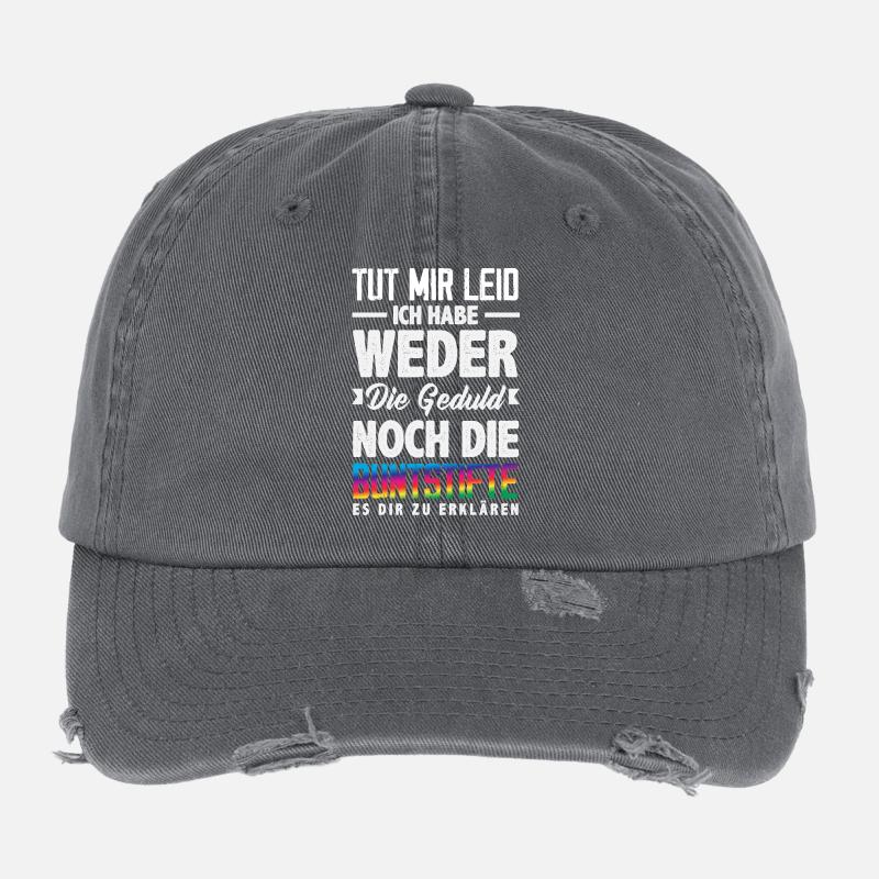 Ni patience, ni crayons de couleur – sarcasme Casquette vintage effet usé Flexfit