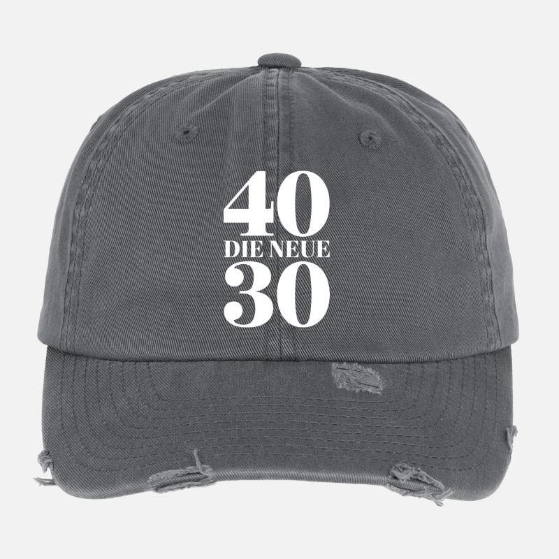 40 Die Neue 30 Motiv Flexfit Vintage Destroyed Cap