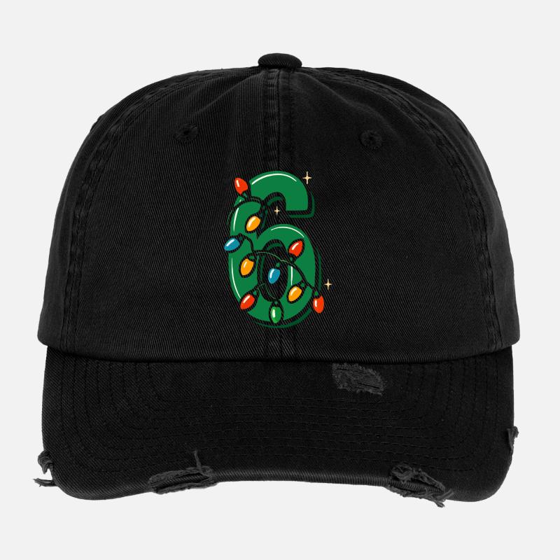 Fun 67 Number 6-7 6 7 Matching Christmas Six You Flexfit Vintage Destroyed Cap