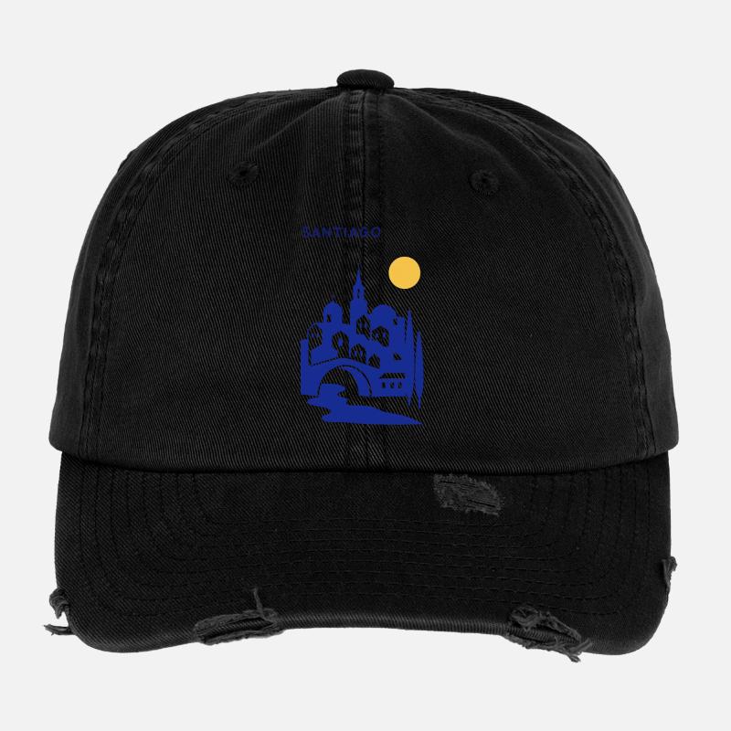Silhouette de Santiago en soirée Casquette vintage effet usé Flexfit