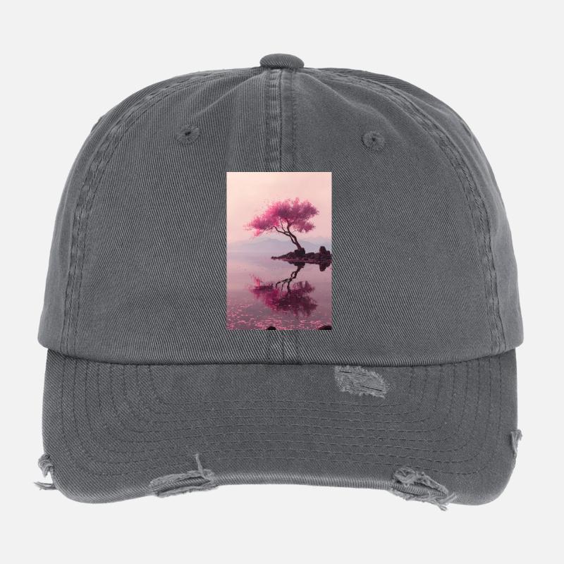 Blush Blossom Shore Reflections Flexfit Vintage Destroyed Cap