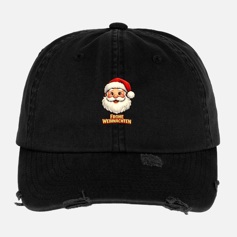 Père Noël Joyeux Noël Casquette vintage effet usé Flexfit