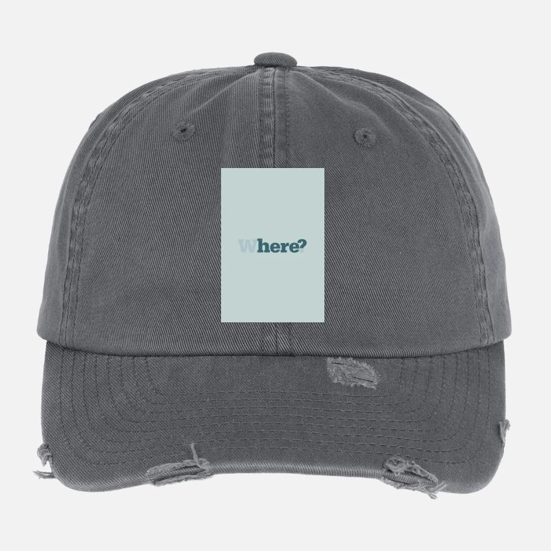 Where? – Modernes Minimal Poster Flexfit Vintage Destroyed Cap