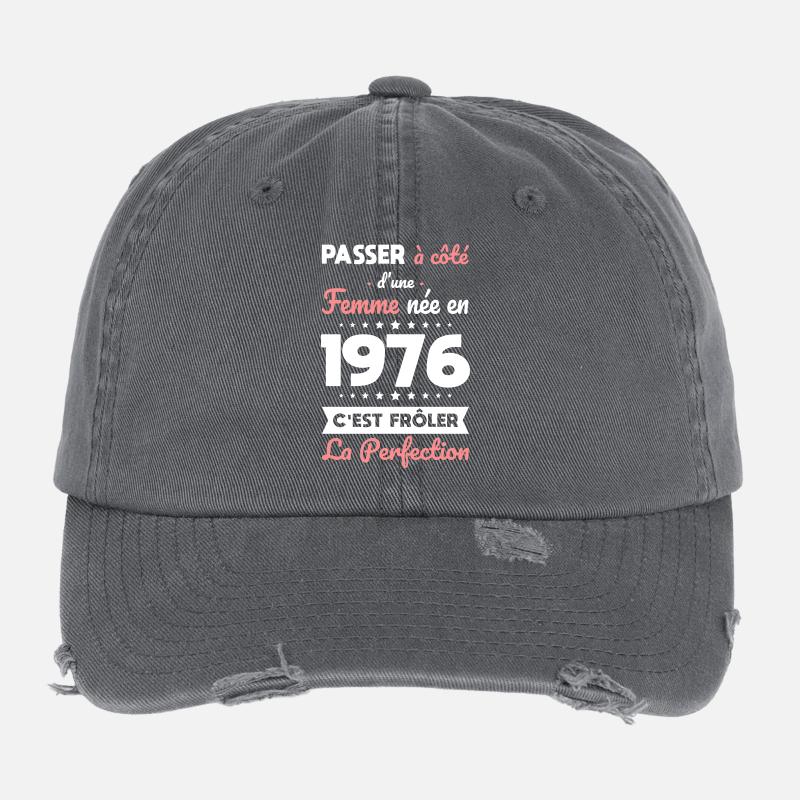 Geboren 1976 – Perfektion nahe Flexfit Vintage Destroyed Cap