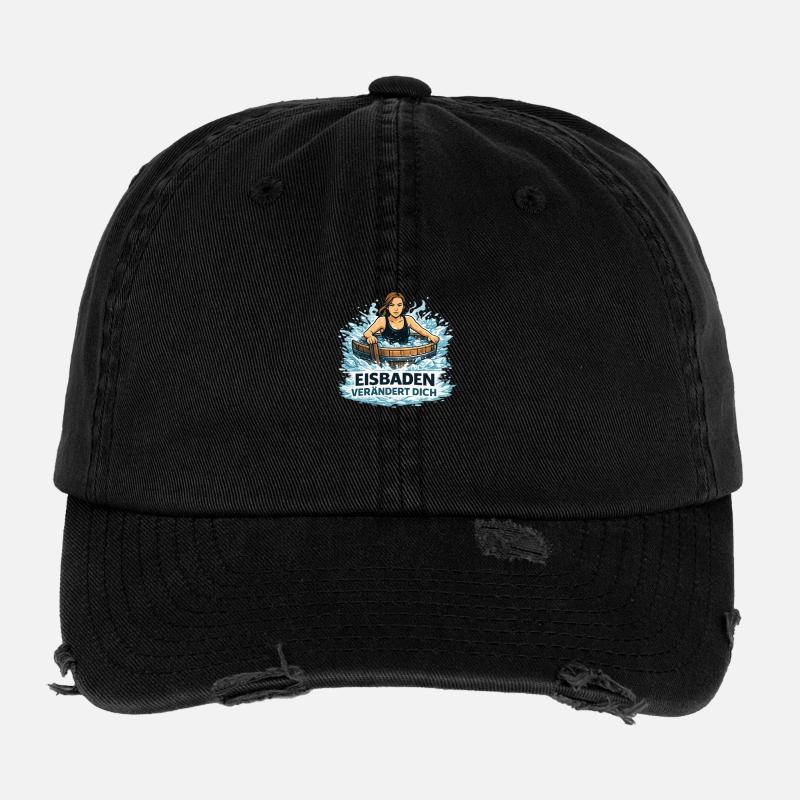 Eisbad Verändert Dich Flexfit Vintage Destroyed Cap