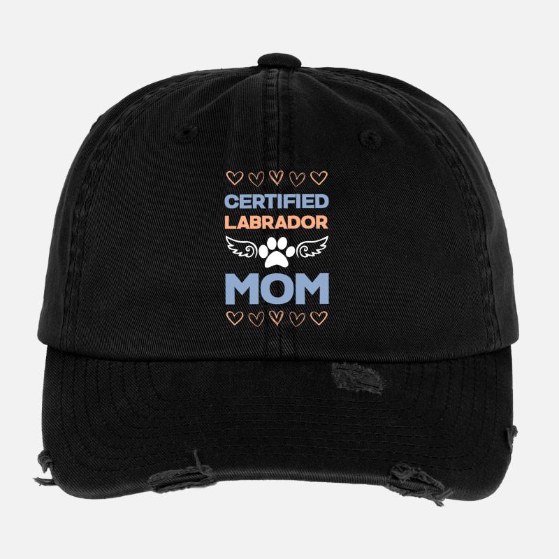 Zertifizierte Labrador Mama Flexfit Vintage Destroyed Cap