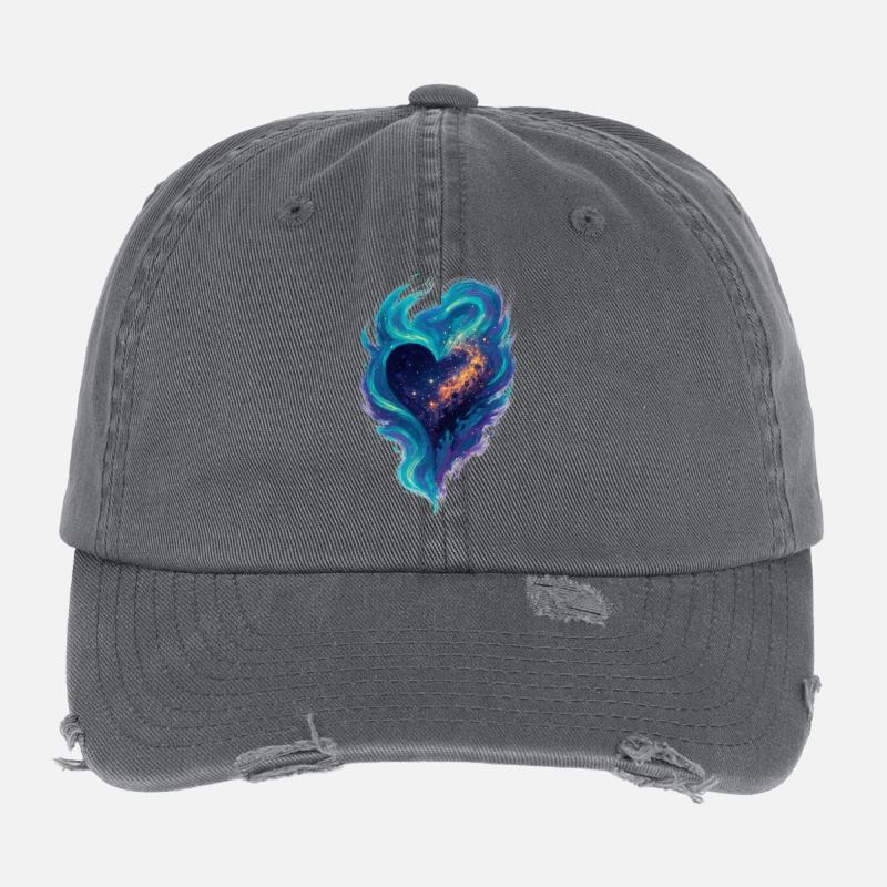 Love - Heart - Valentine's Day - Wedding Flexfit Vintage Destroyed Cap